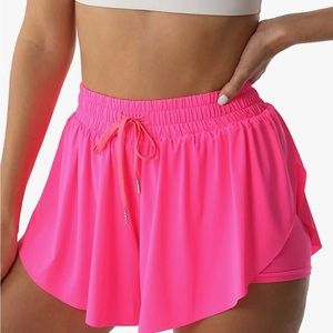 women’s flowy athletic shorts hot pink